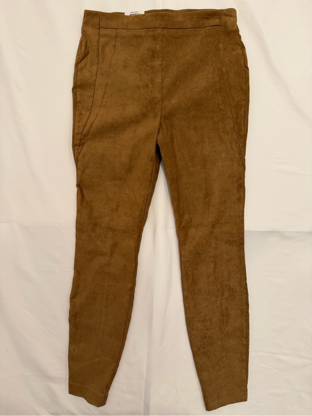 NWT INC International Concepts Faux Suede Skinny Pants Women’s Size 10 Camel
